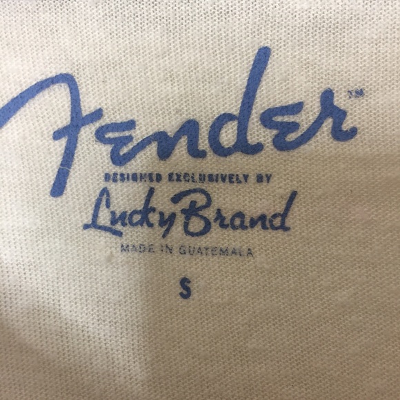 Fender Lucky Brand T-Shirt. Size Small - Picture 3 of 4